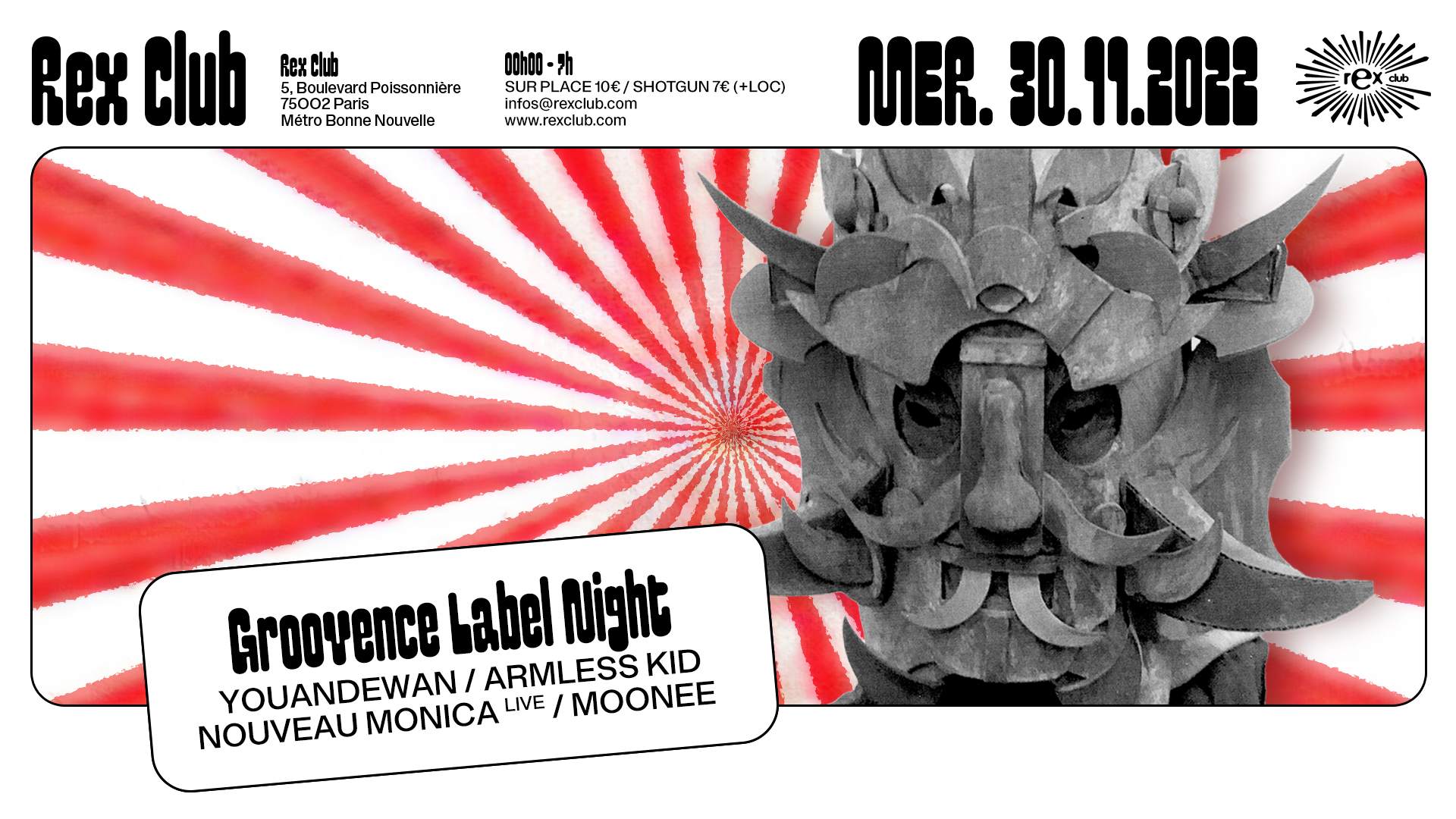 Groovence Label Night: Youandewan, Armless Kid, Nouveau Monica Live, Moonee - Página frontal