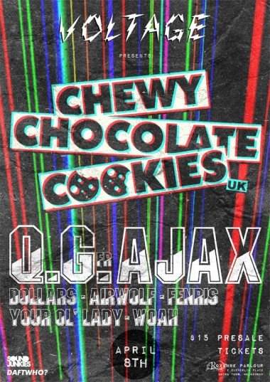Voltage presents Chewy Chocolate Cookies, Q.G. & Ajax - Página frontal