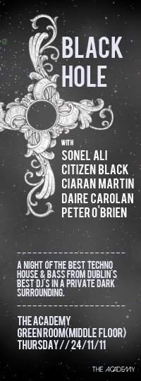 Black Hole presents Sonel Ali, Citizen Black, Ciaran Martin, Daire Carolan and Peter O'Brien - Página frontal