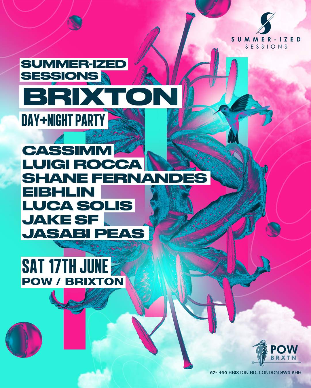 Brixton Day & Night Party with CASSIMM & Luigi Rocca - フライヤー表