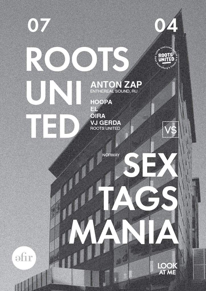 Roots United with Sex Tags Mania (Norway) Anton Zap (Ethereal Sound, Ru) - Página frontal