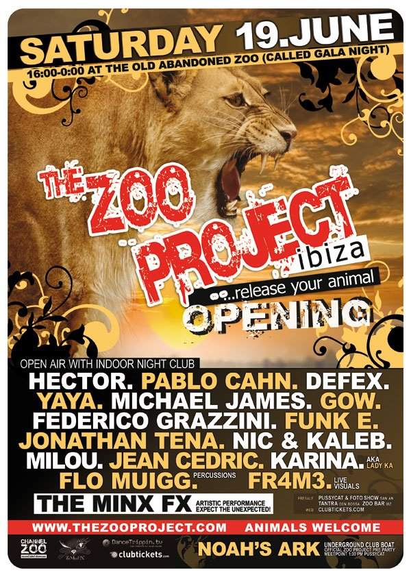 The Zoo Project Ibiza 2010 Opening Night - Página frontal