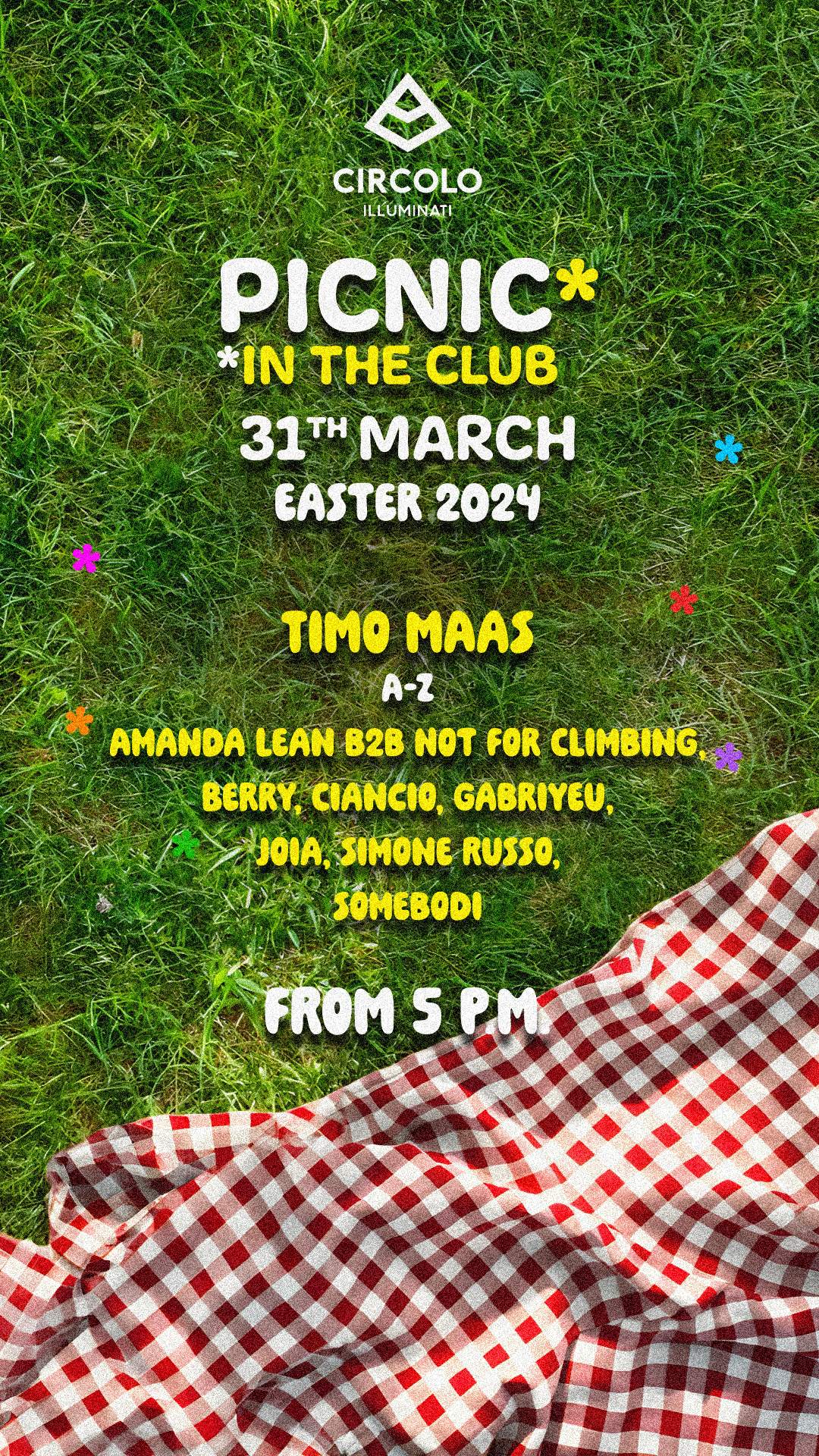 PICNIC IN THE CLUB: EASTER 2024 - フライヤー表