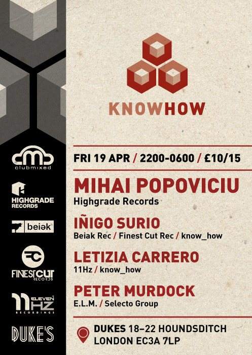 Know how Launch Party with Mihai Popoviciu - フライヤー裏