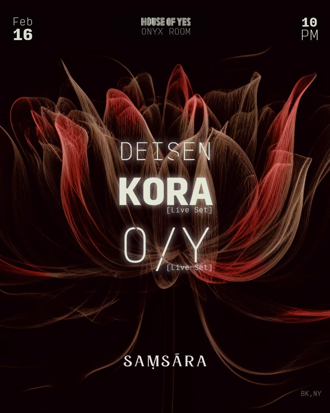 SAMSARA presents: KORA (live), O/Y (live), Deisen - Página frontal