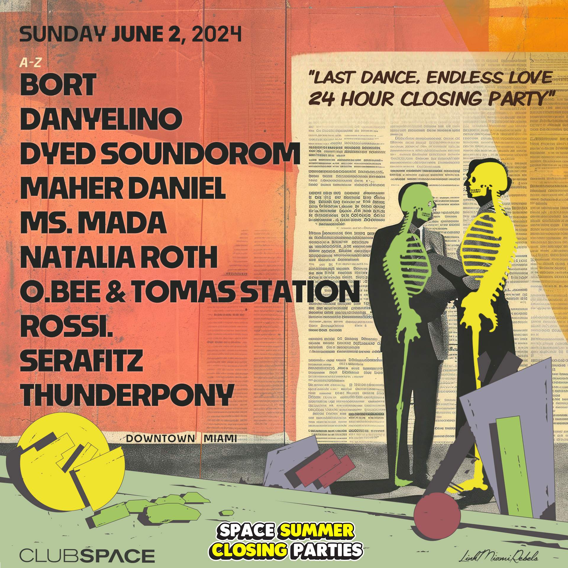 24 Hour Summer Closing Party - フライヤー表