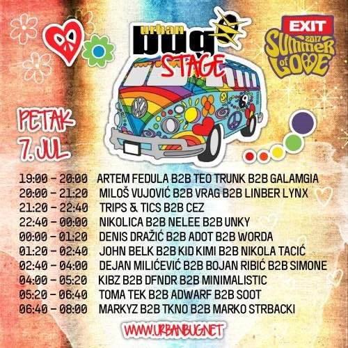 Urban bug Stage on Exit Festival - フライヤー表
