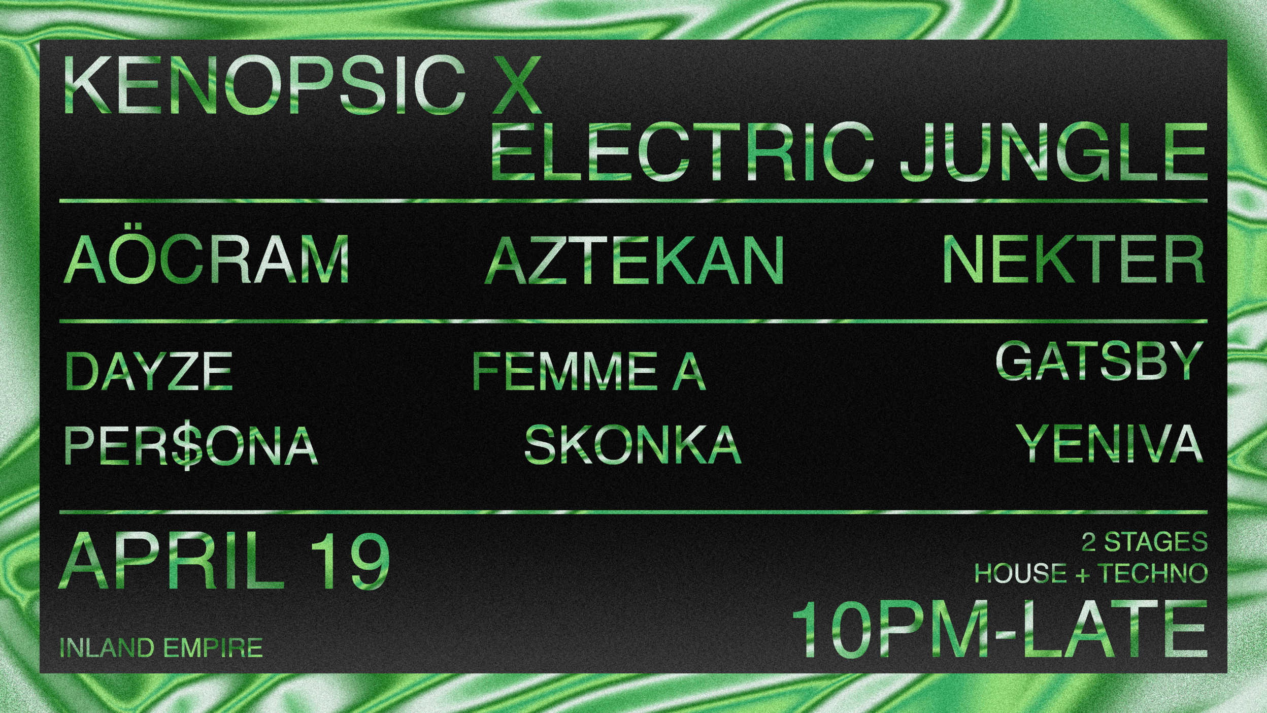 Kenopsic X ELECTRIC JUNGLE PRESENTS: Aöcram - Página frontal