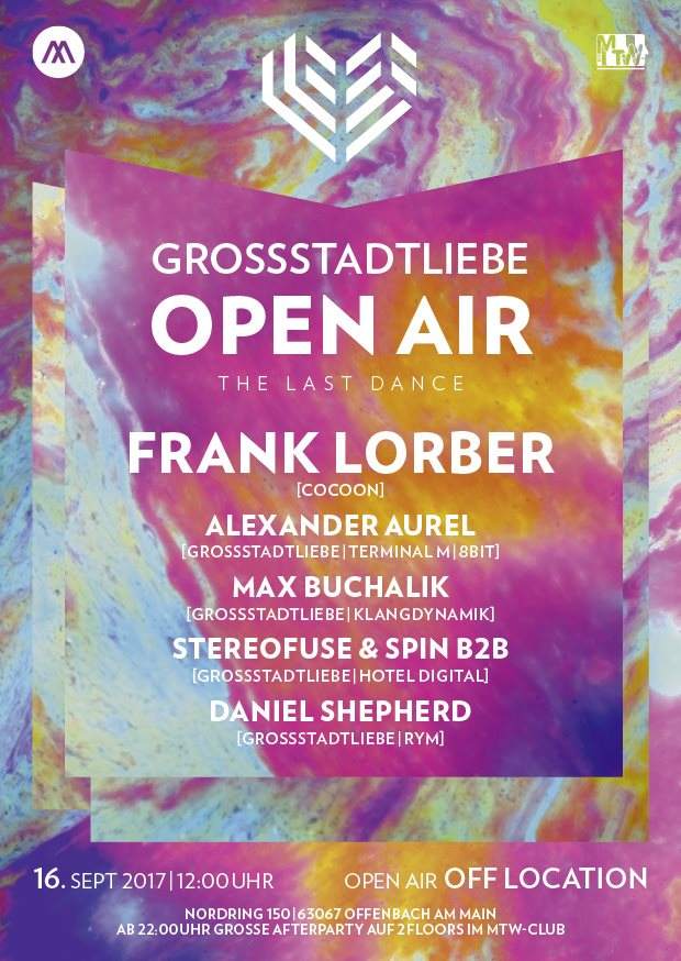 Großstadtliebe Open Air Closing // The Last Dance - フライヤー表
