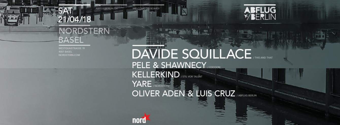 Abflug Berlin with Davide Squillace - フライヤー表