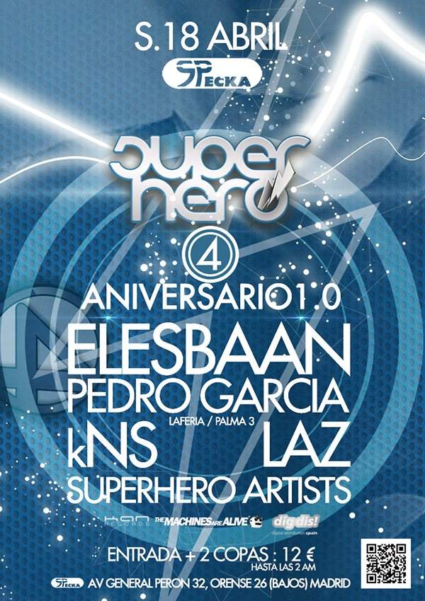 4 Aniversario Superhero - フライヤー表