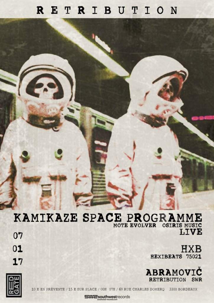 Retribution with Kamikaze Space Programme (Live), HXB & Abramovič - フライヤー表