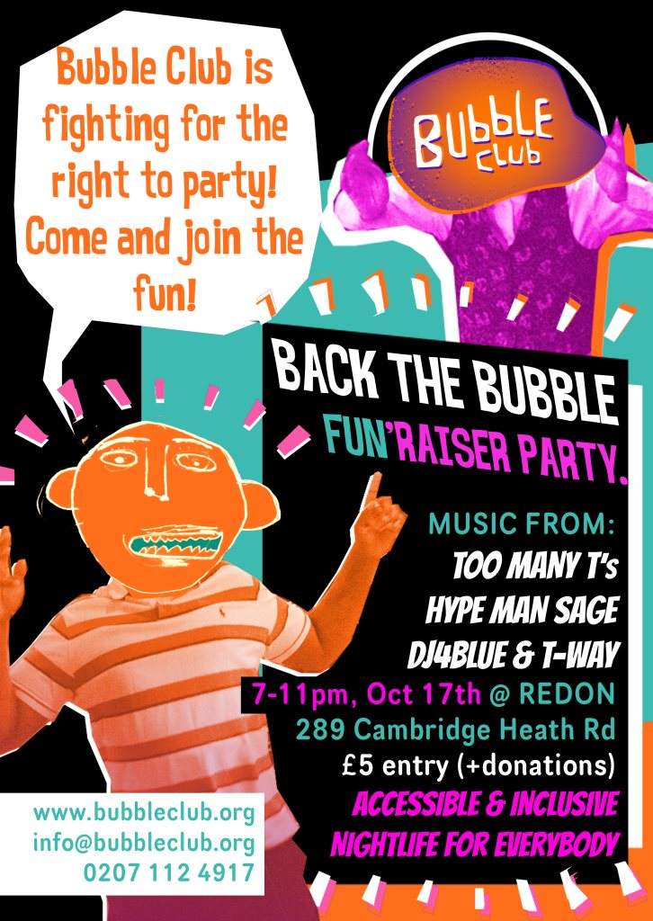 Bubble Club: Back the Bubble Fundraiser - Página frontal