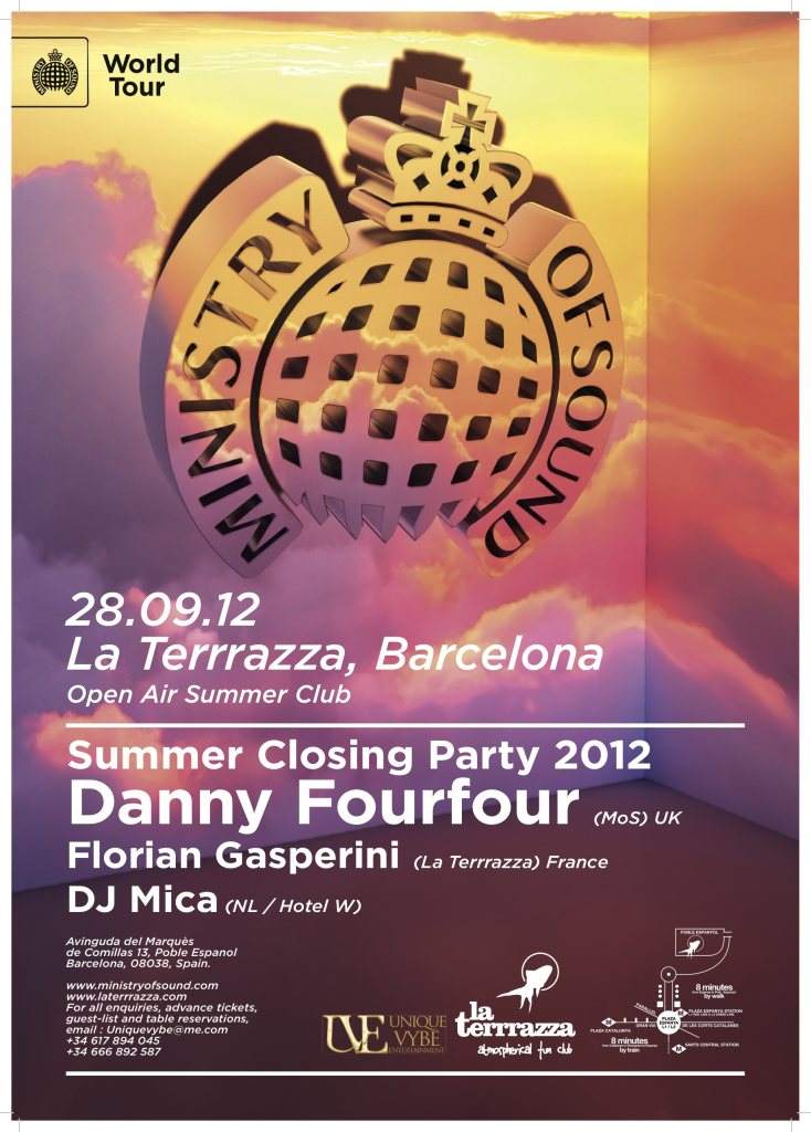 Ministry of Sound Summer Closing Party - フライヤー表