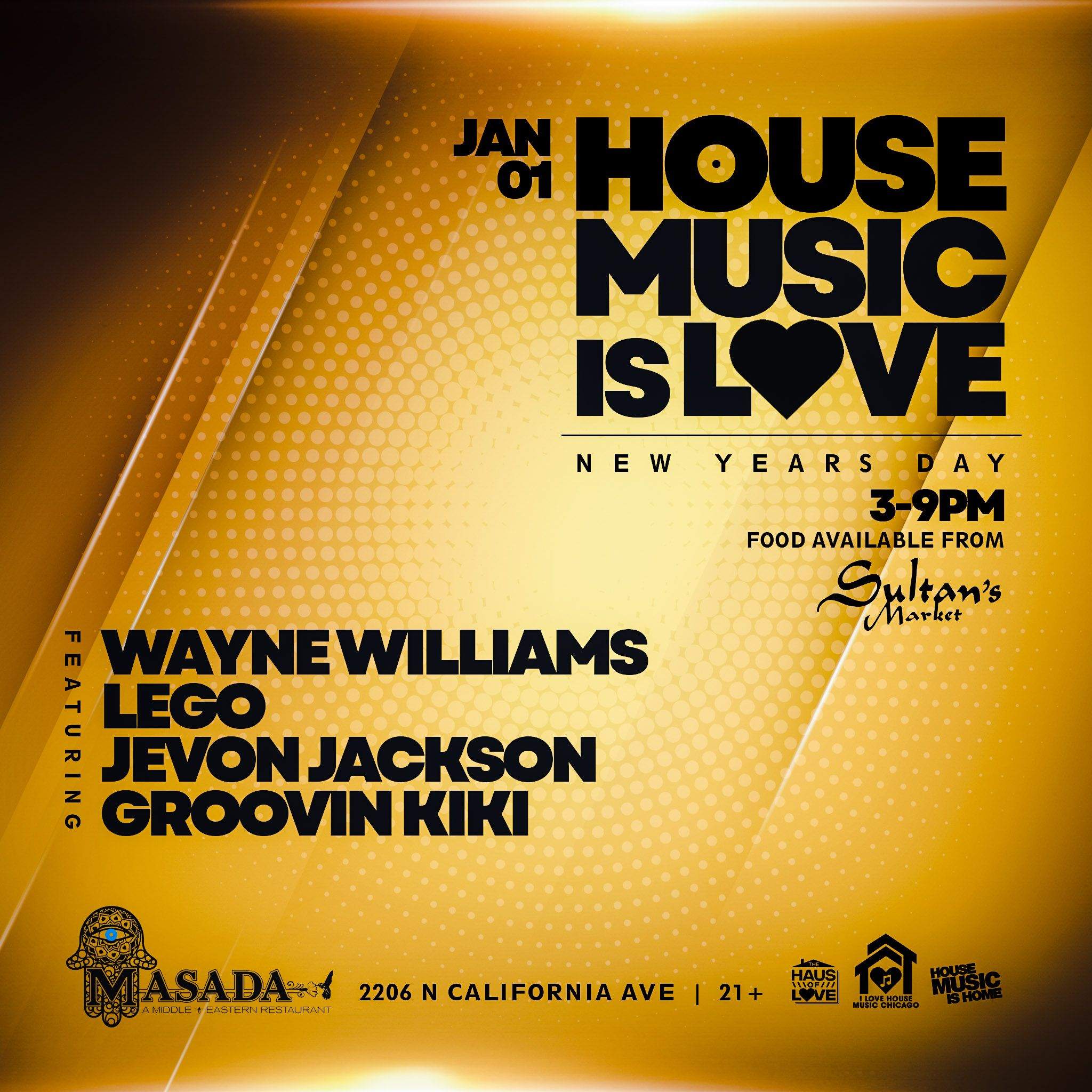 A House Music Day Party On New Year's Day at Masada, Chicago