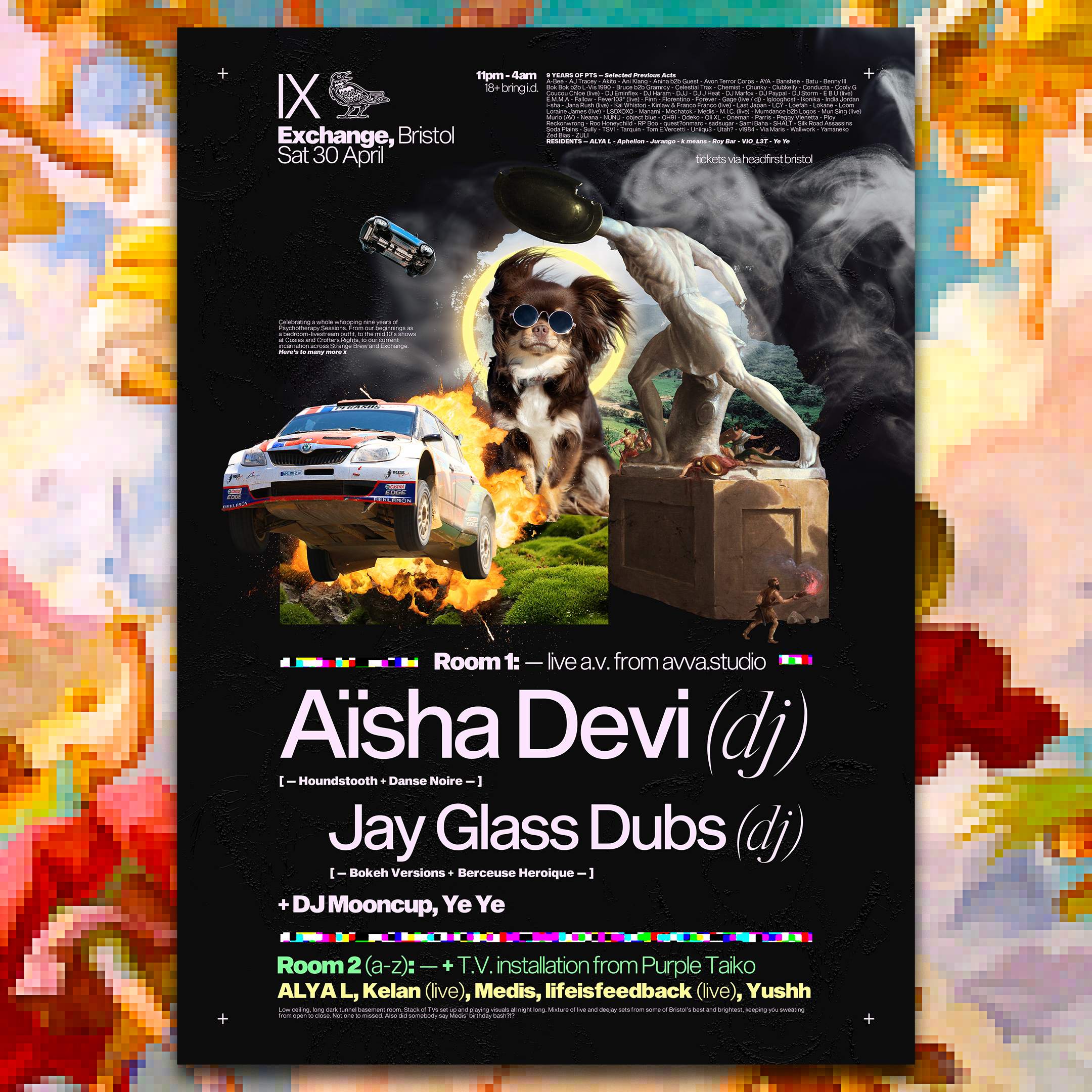 PTS IX ϟ Aïsha Devi (dj), Jay Glass Dubs (dj) - フライヤー表