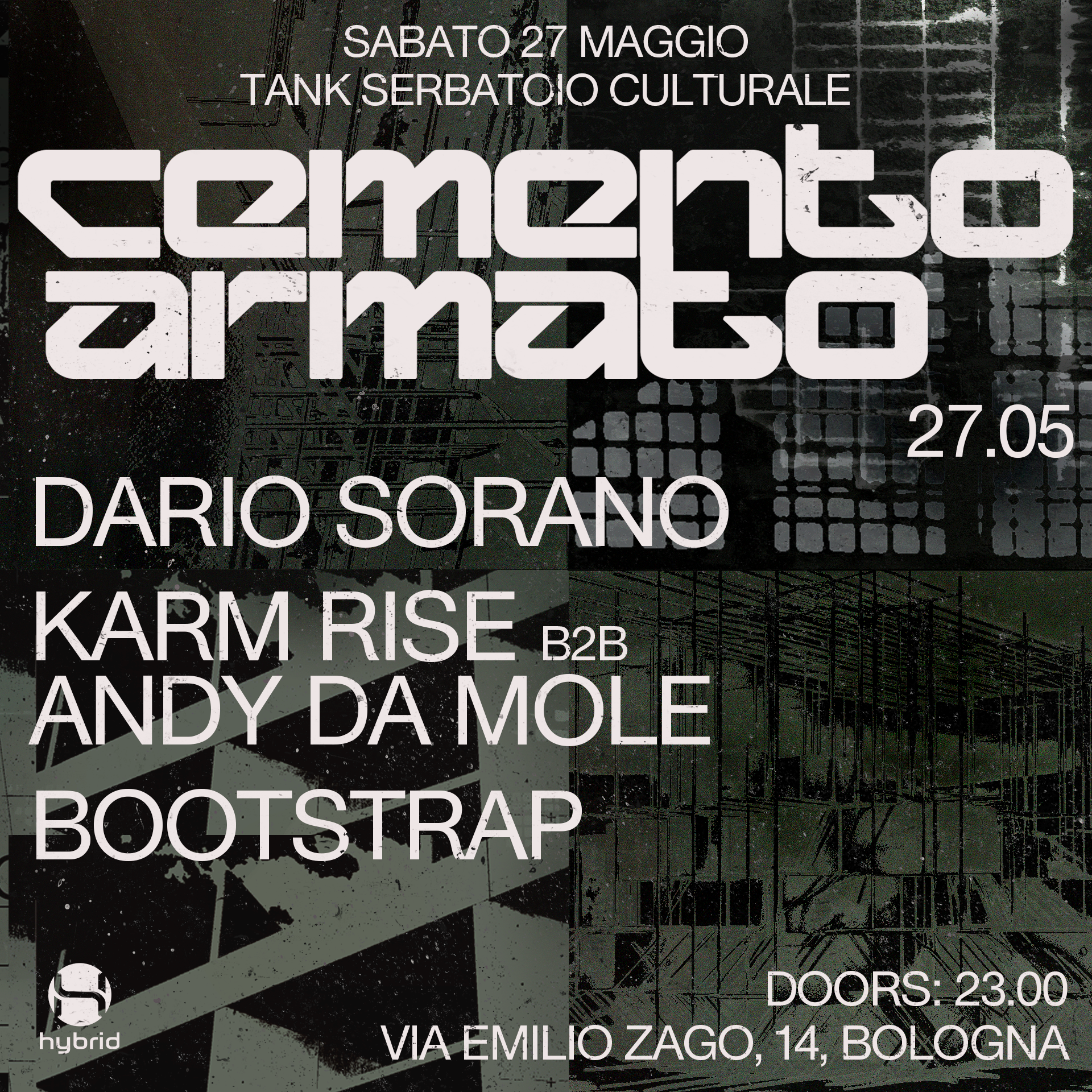 Cemento Armato vol.IV: Dario Sorano, Karm Rise b2b Andy Da Mole - フライヤー表