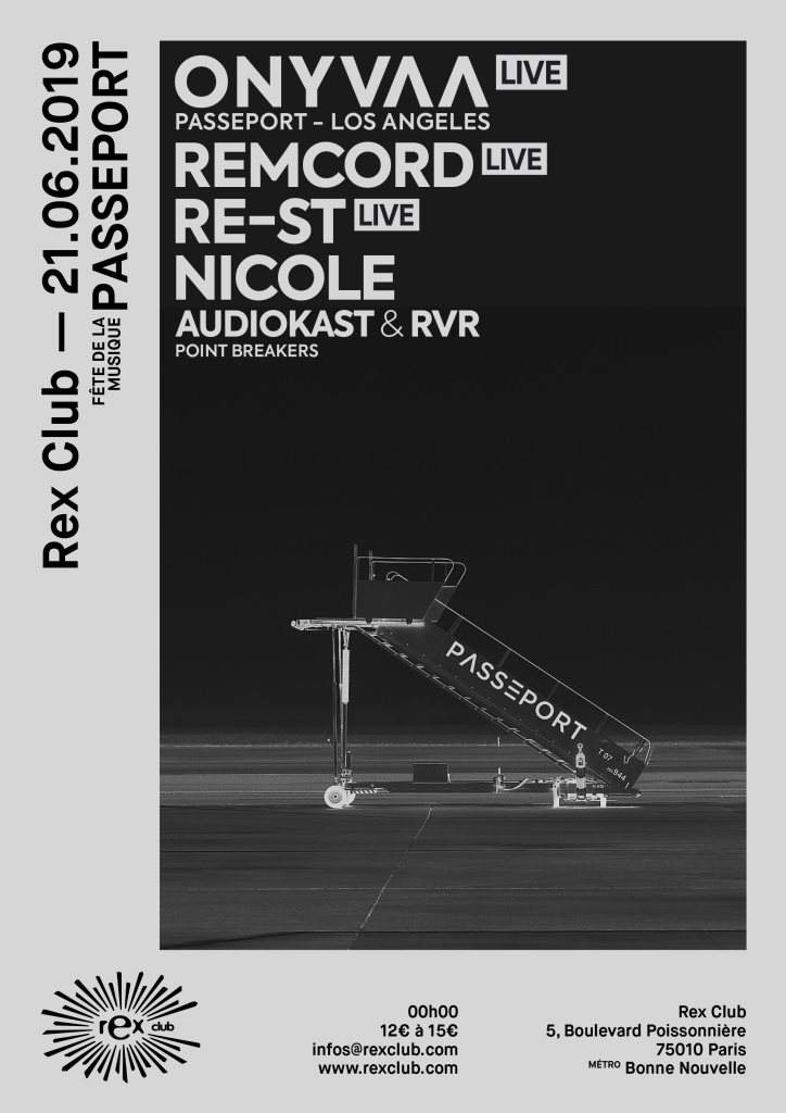 Passeport Special Fete De La Musique: ONYVAA Live, Remcord Live, RE-ST Live, Nicole, AudioKast - Página frontal