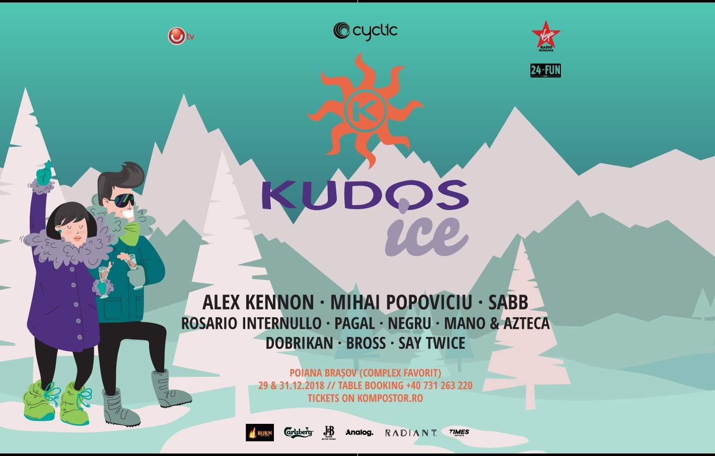 Kudos Ice / Poiana Brasov NYE 2019 - フライヤー表