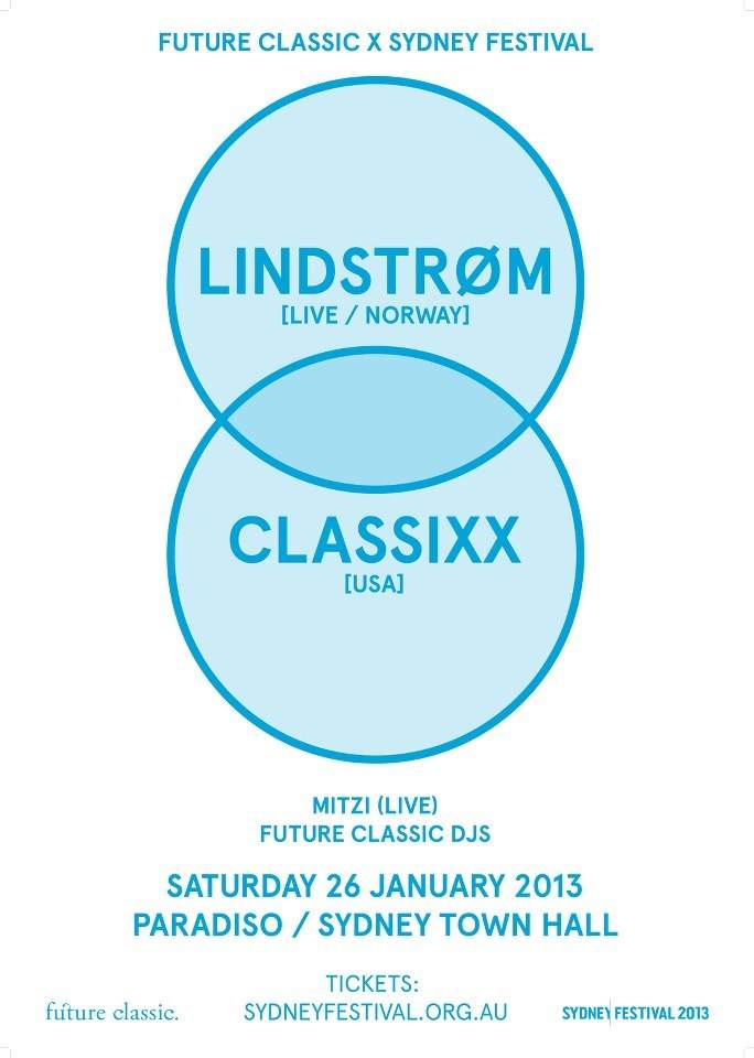 Sydney Festival: Paradiso - Future Classic presents Lindstrøm - Página frontal