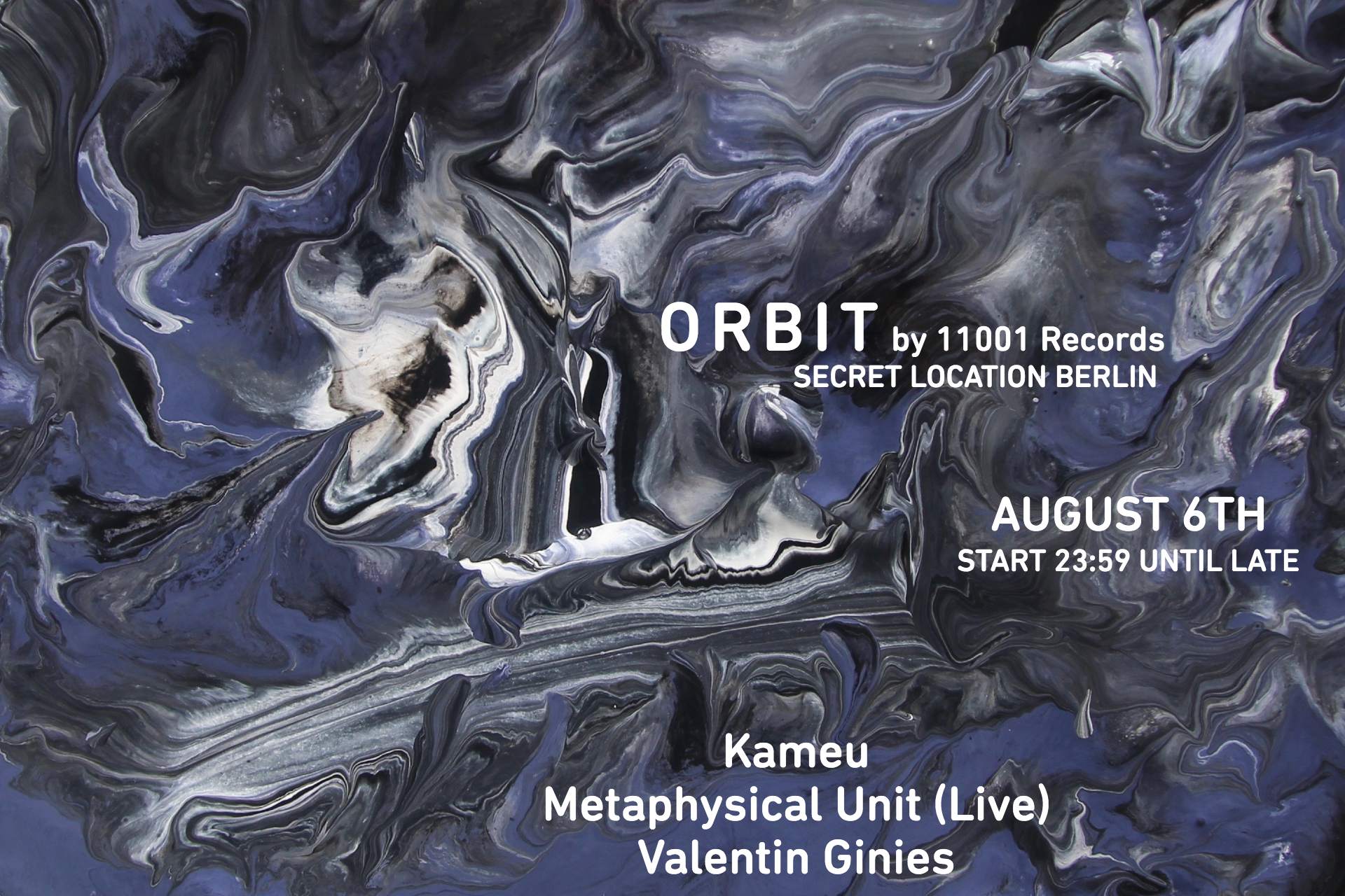 ORBIT ||| 11001 Records with Kameu - Metaphysical Unit (Live) - Valentin Ginies - Página frontal