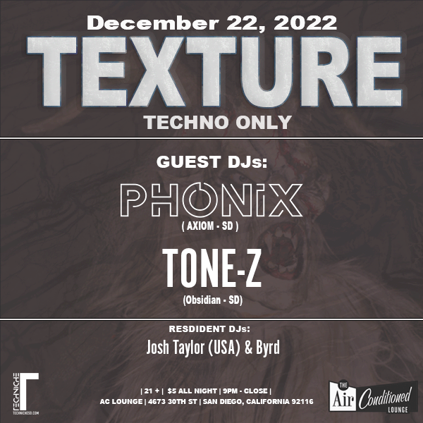 Texture with phonix tone z at the air conditioned lounge san diego