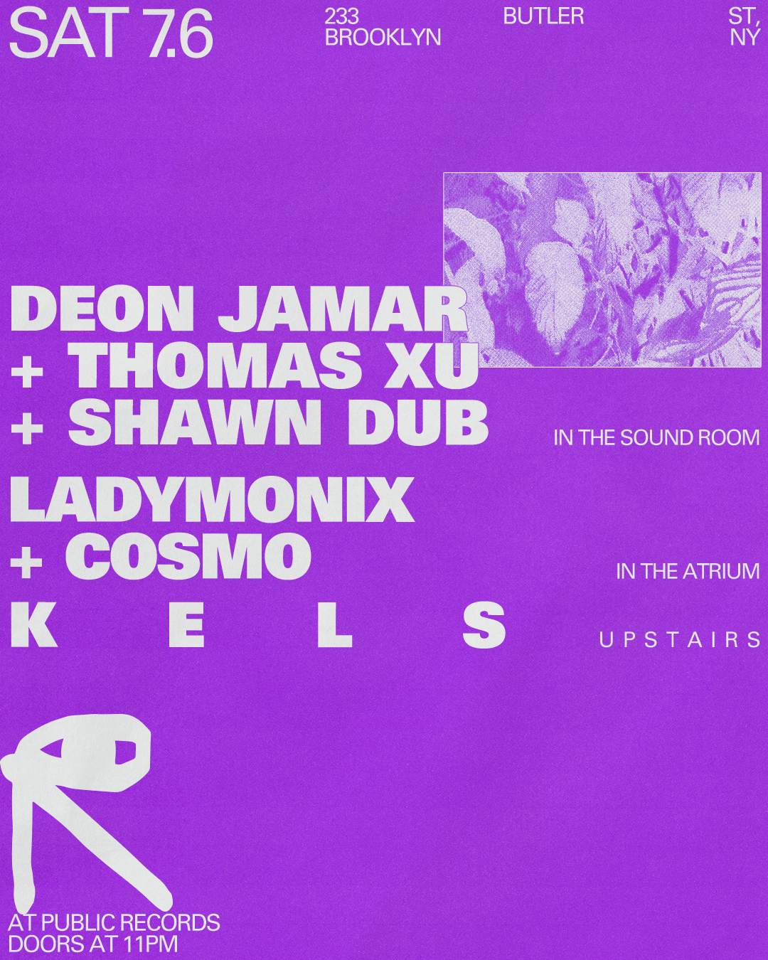Deon Jamar + Thomas Xu + Shawn Dub / LADYMONIX + Cosmo / Kels - Página frontal