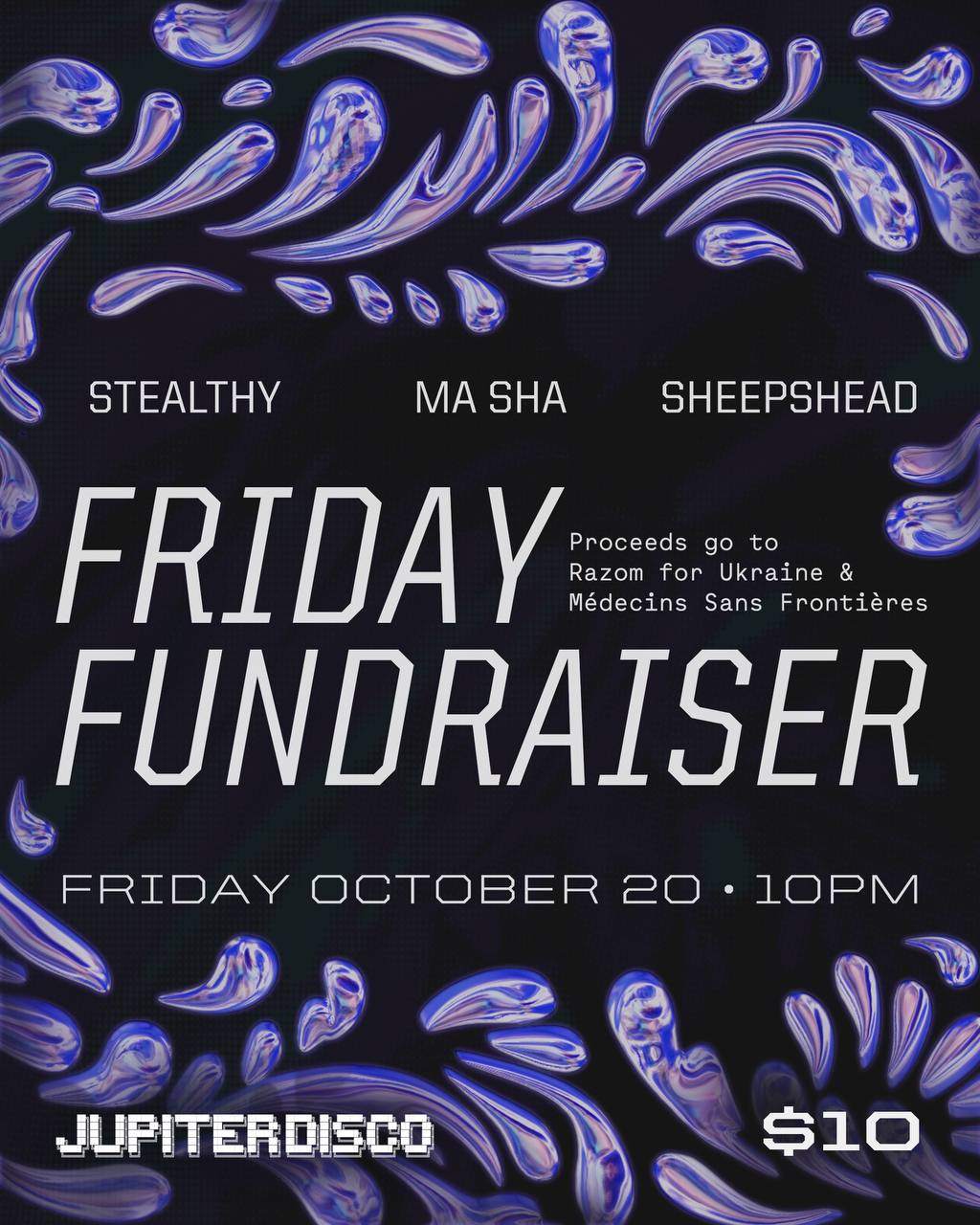 Friday Fundraiser: Stealthy, Ma Sha, Sheepshead - Página frontal