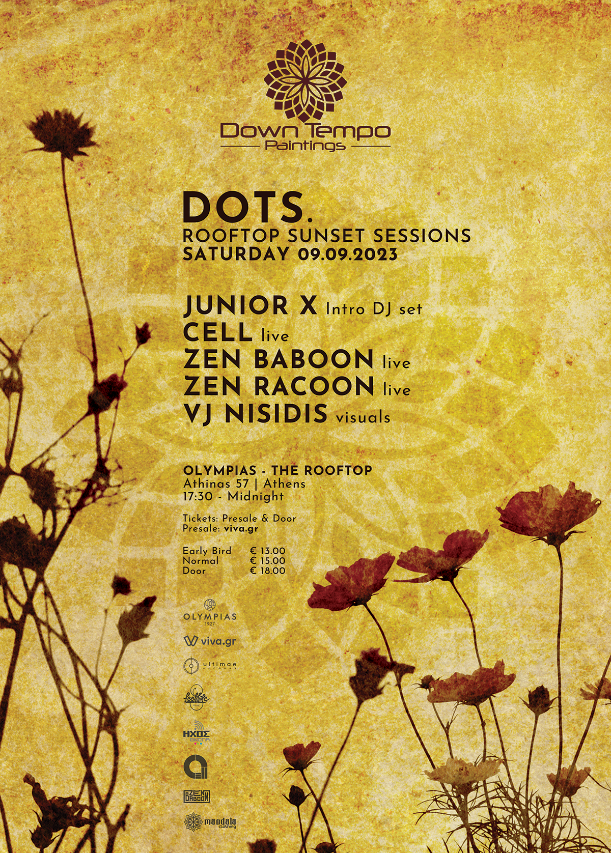 DOTS. - Cell & ZEN Baboon Live // Rooftop Sunset Session - フライヤー表