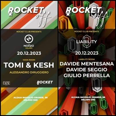 ROCKET OFF with Tomi & Kesh powered by Nozzo / Liability - Página frontal
