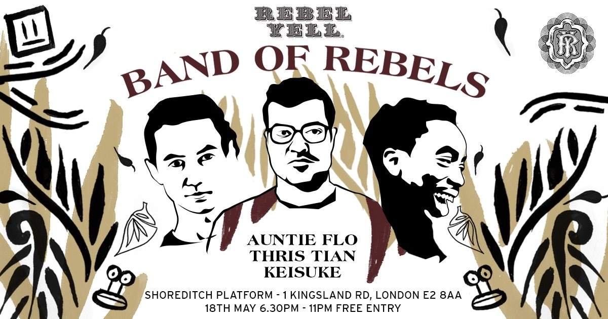 Band of Rebels presents Auntie Flo, Thris Tian & Guests - Página frontal