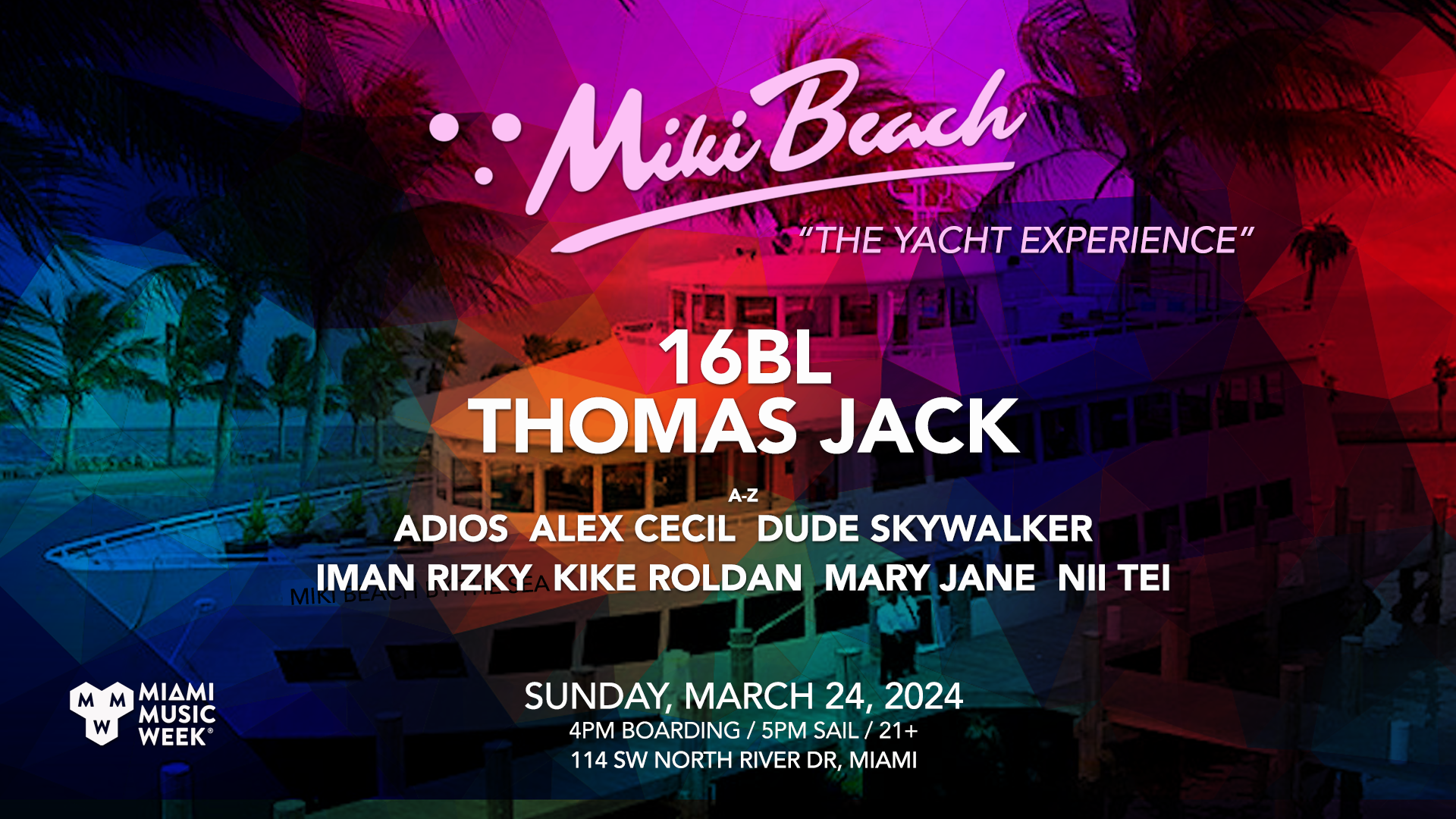 Miki Beach 'The Yacht Experience' - フライヤー表