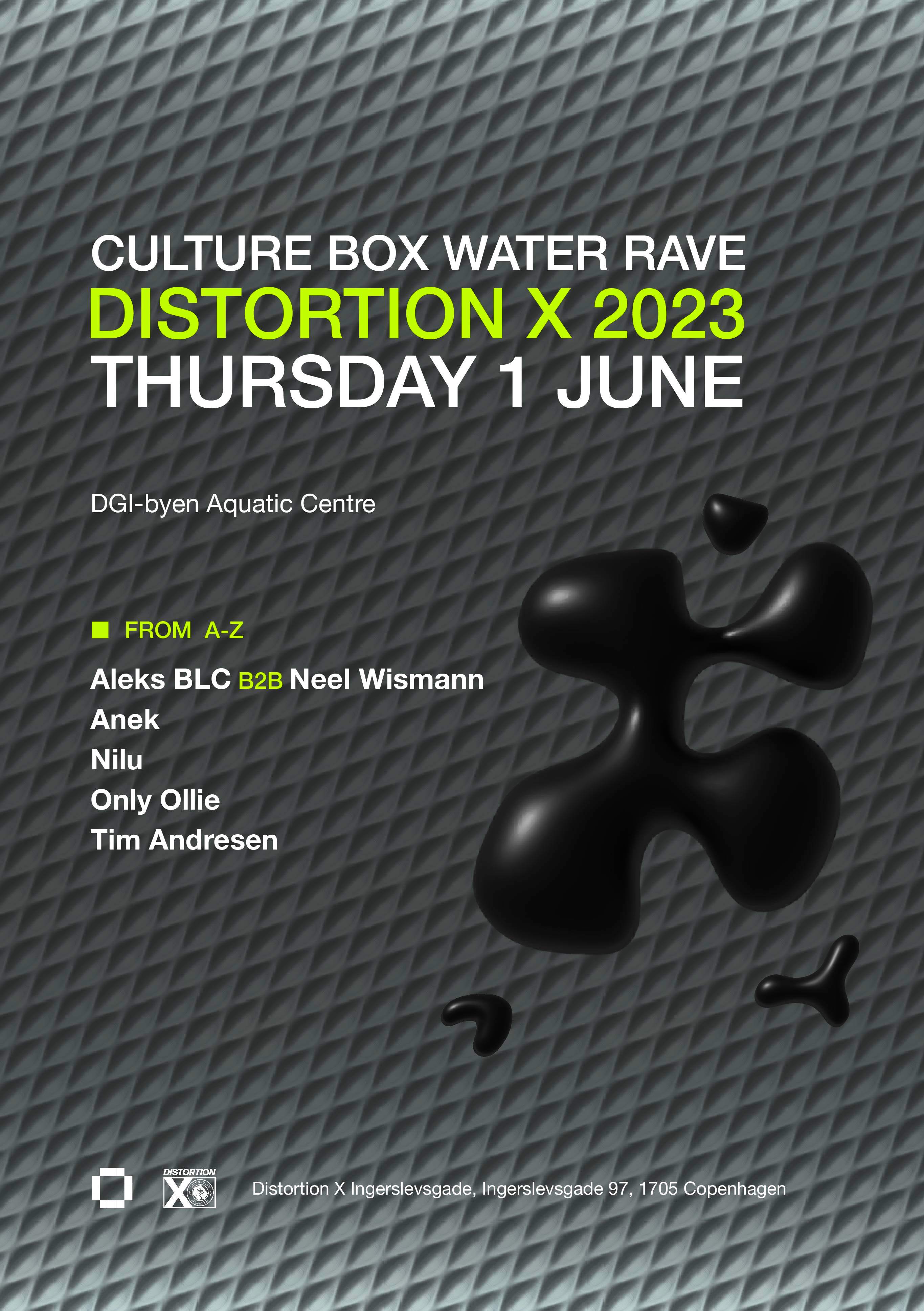 Culture Box Water Rave Distortion X 2023 - フライヤー表
