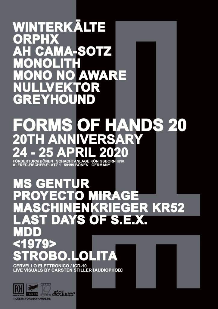 Forms OF HANDS 20 . 20th Anniversary - Página frontal