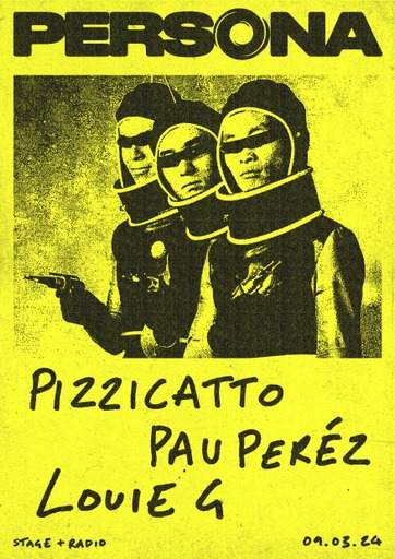 PERSONA with Pau Perez & Pizzicatto (OvenClub) - フライヤー表