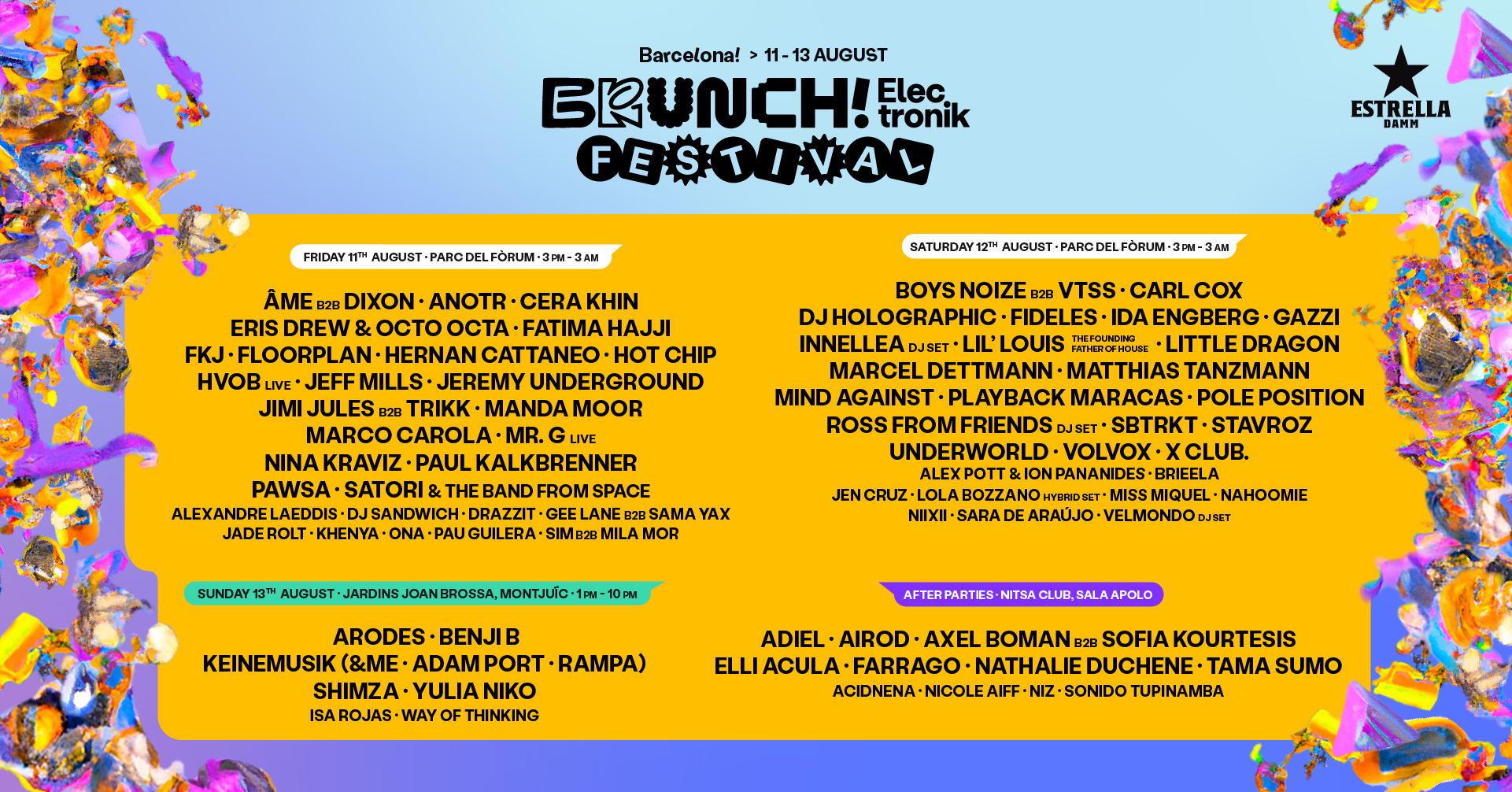 Brunch Electronik Festival 2023: Passes At Parc Del Forum, Barcelona ...