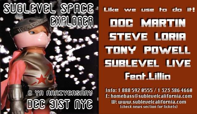 Sublevel Space Explorer 8 Yr Anniversary - Página frontal