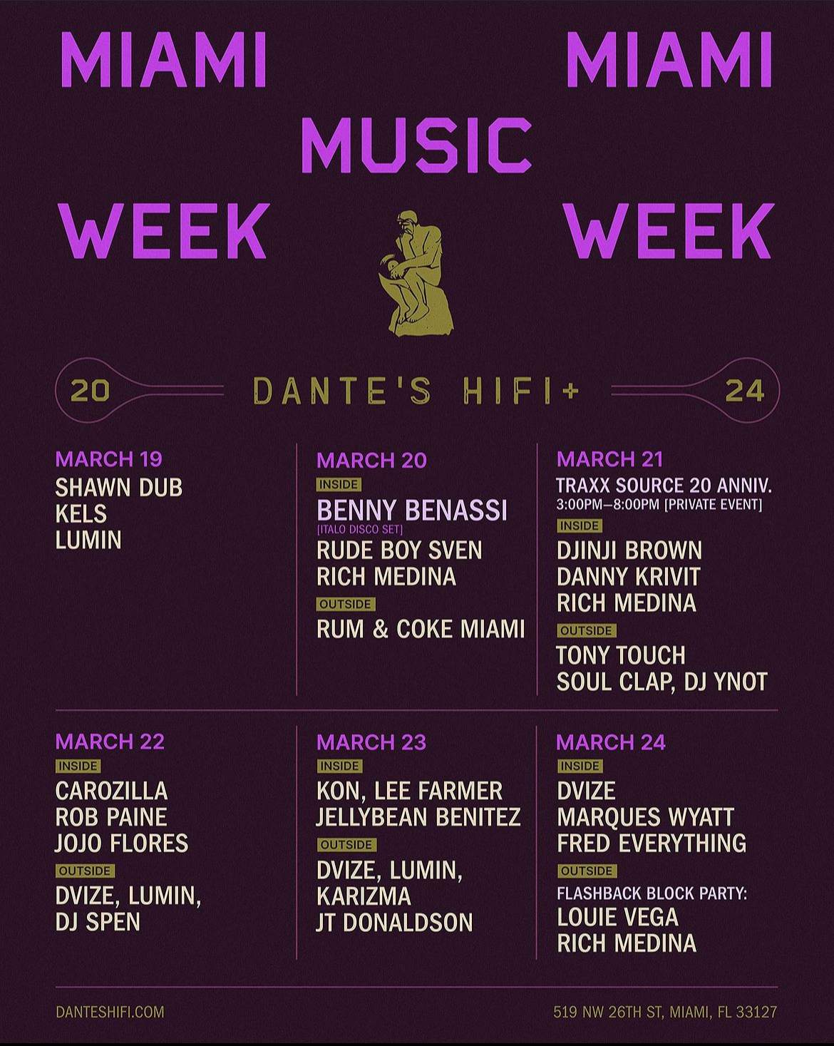 Dvize + Marques Wyatt + Fred Everything and Louie Vega + Rich Medina - フライヤー表