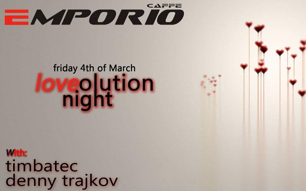 Loveolution Night with Timbatec & Denny Trajkov - フライヤー表