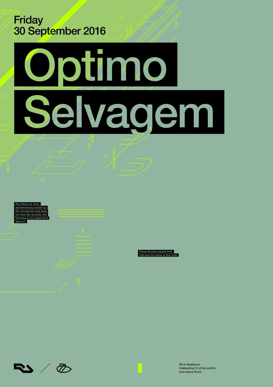 RA In Residence - Selvagem, Optimo - フライヤー表