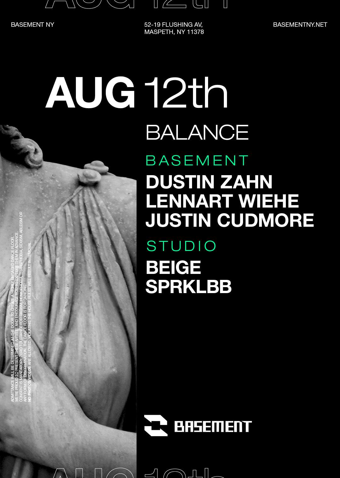 Balance: Dustin Zahn / Lennart Wiehe / Justin Cudmore / BEIGE / SPRKLBB - フライヤー表