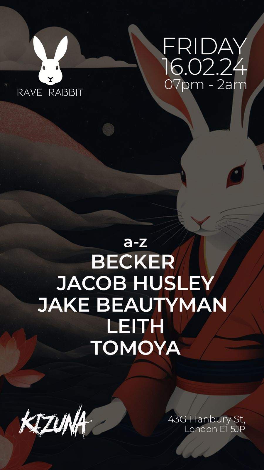 Rave Rabbit w. Jake Beautyman, Becker, Esmeralda, Leith - Página frontal