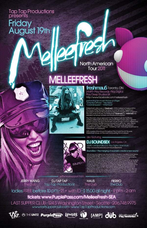 Melleefresh Live! North American Tour with Dj Soundsex (21 ) - Página frontal