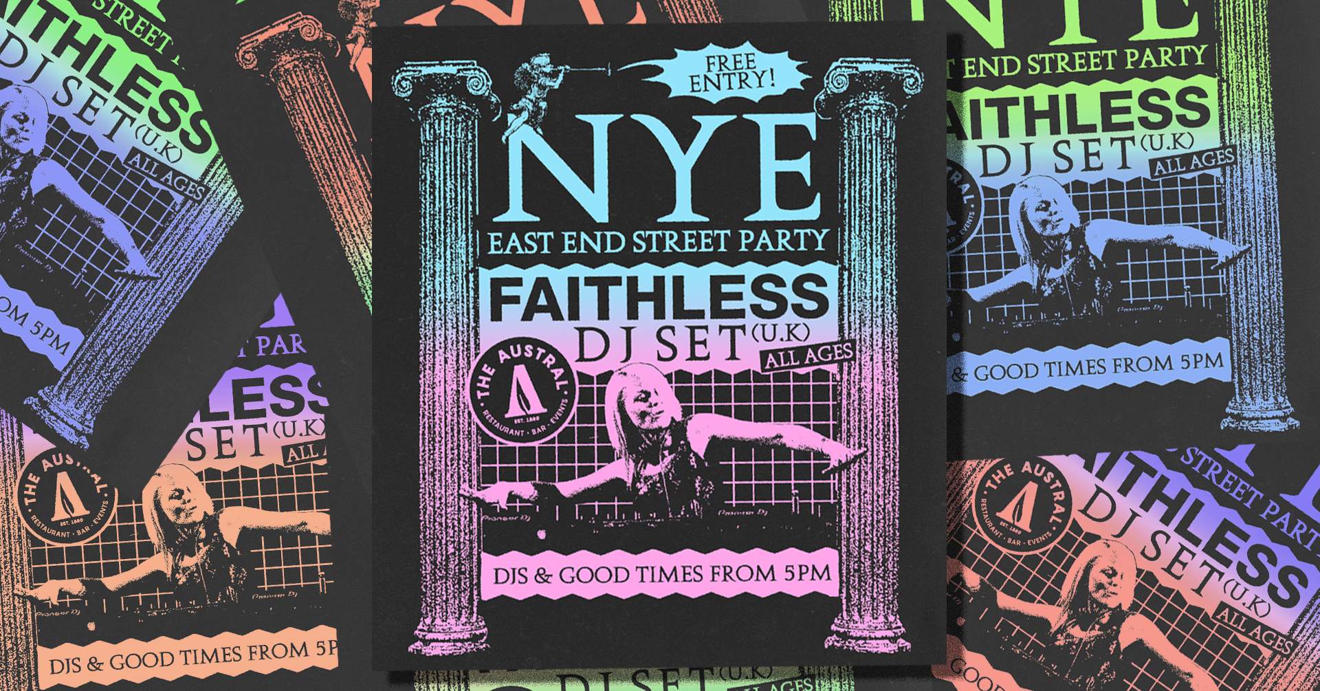 Faithless (UK) NYE - Free Rundle Street Party - フライヤー表