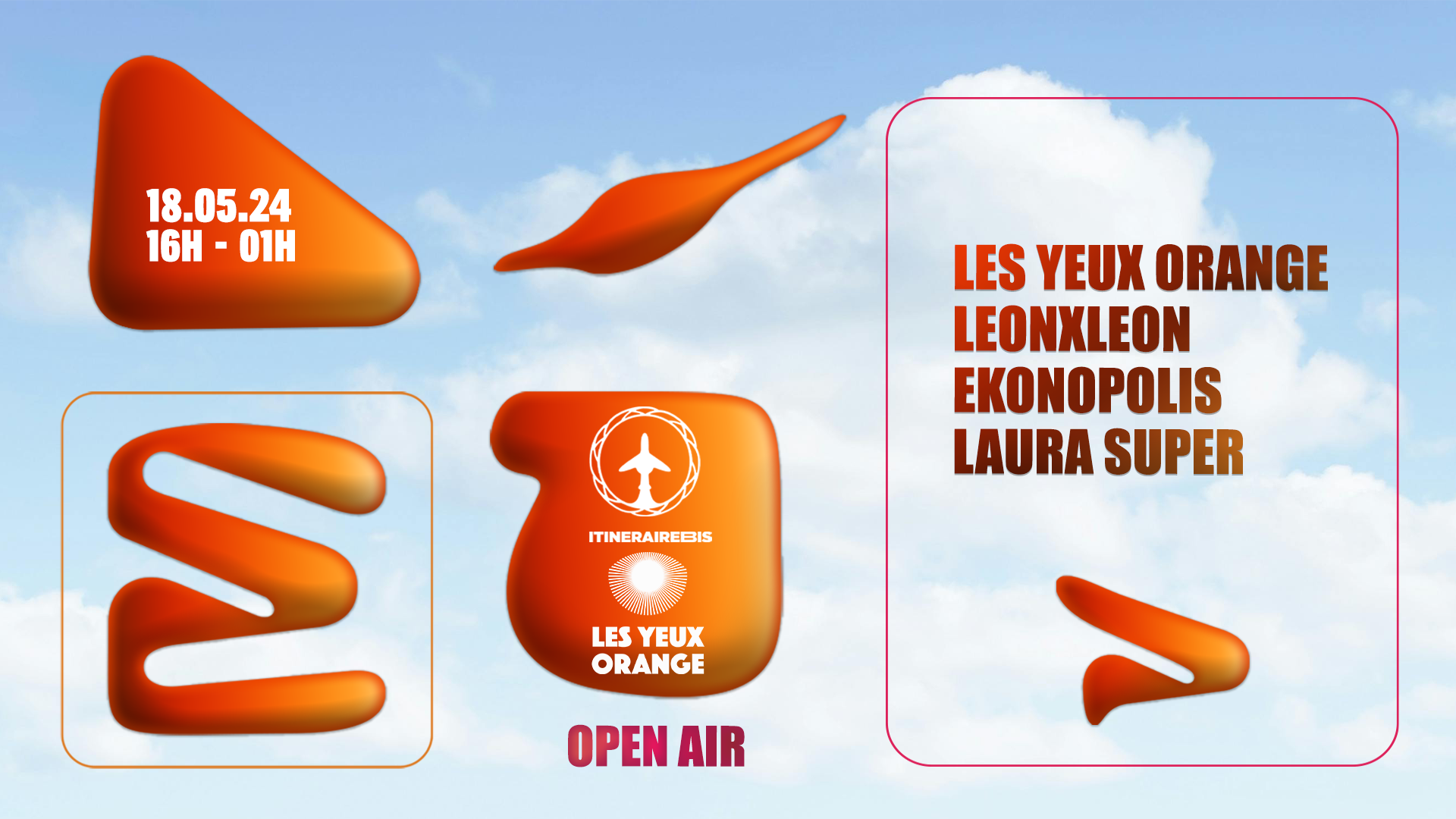 Les Yeux Orange X ItinéraireBis: Open Air - フライヤー表