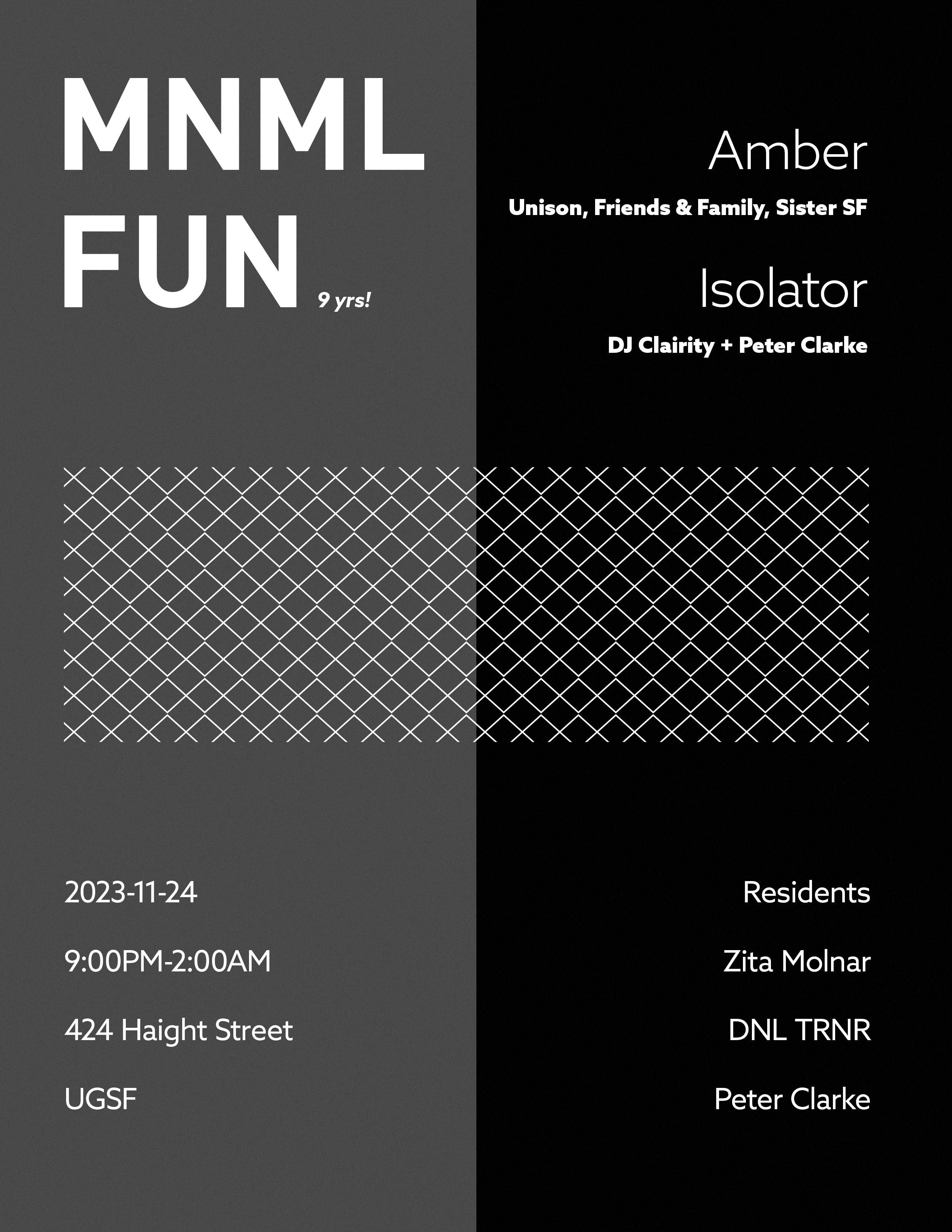 9 Years of MNML:FUN with Amber and Isolator - Página frontal
