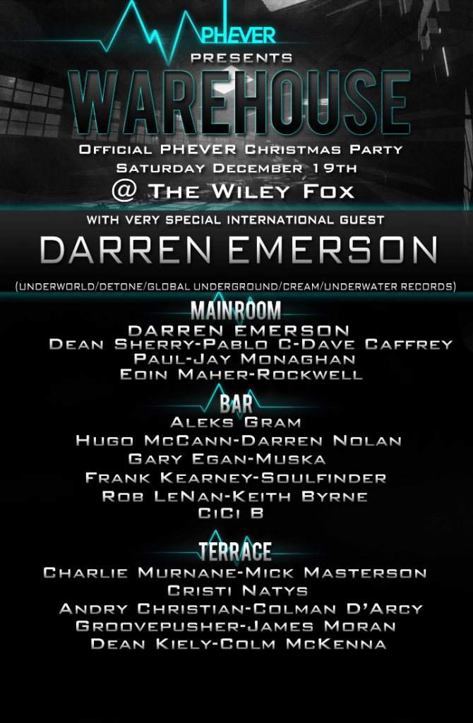 Warehouse presents Darren Emerson - Página trasera