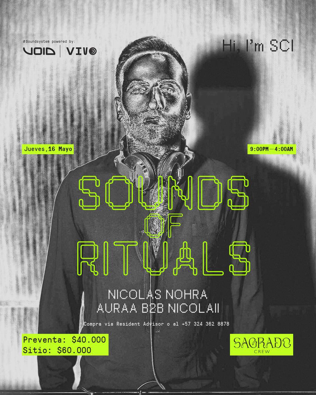 Sounds of rituals / Nicolas Nohra / Auraa / Nicola II - フライヤー表