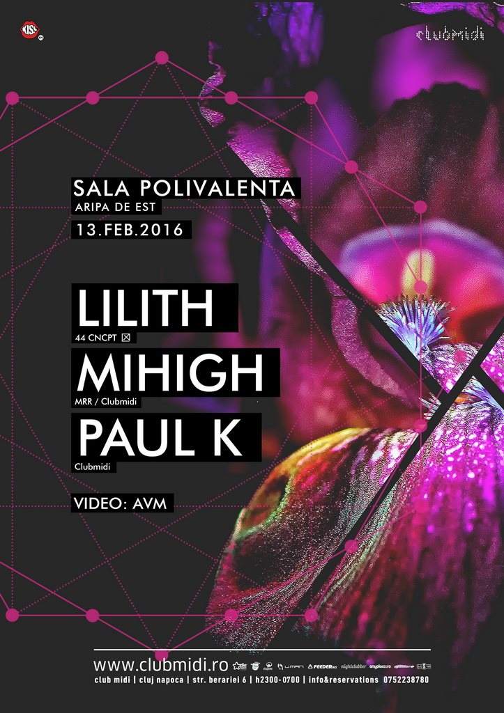 Lilith / Mihigh / Paul K - フライヤー表