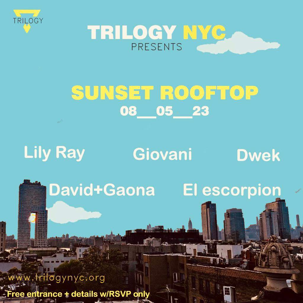 Trilogy NYC presents: Sunset Rooftop - フライヤー表